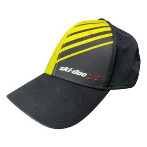 Ski-Doo Hat Baseball Cap Mens OS Black Yellow Rotax XPS Racing Snapback 447859